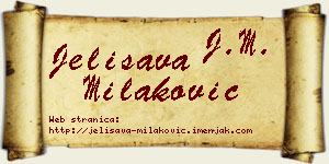 Jelisava Milaković vizit kartica